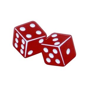 Dice Lapel Pin - Red